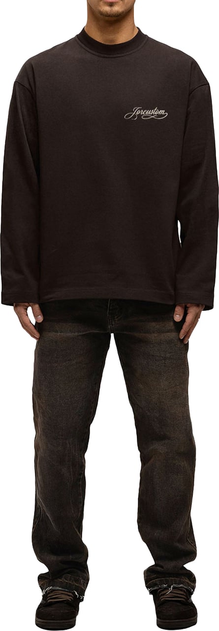 JORCUSTOM Handscript Longsleeve T-Shirt Wit