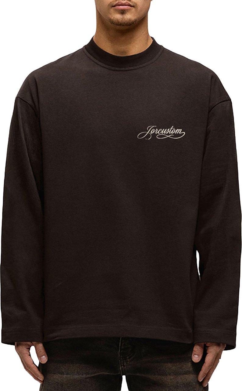 JORCUSTOM Handscript Longsleeve T-Shirt Wit