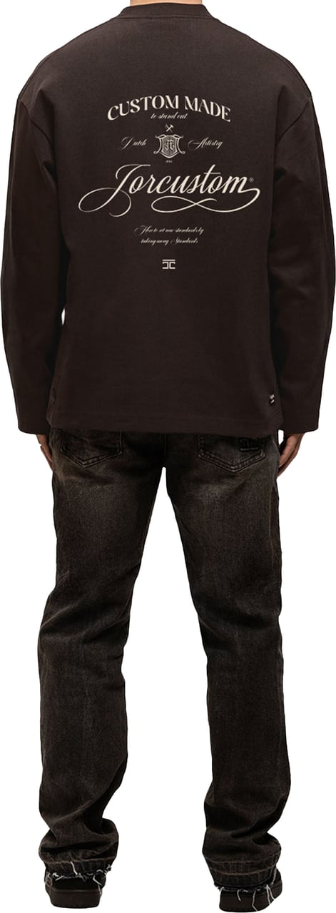 JORCUSTOM Handscript Longsleeve T-Shirt Wit