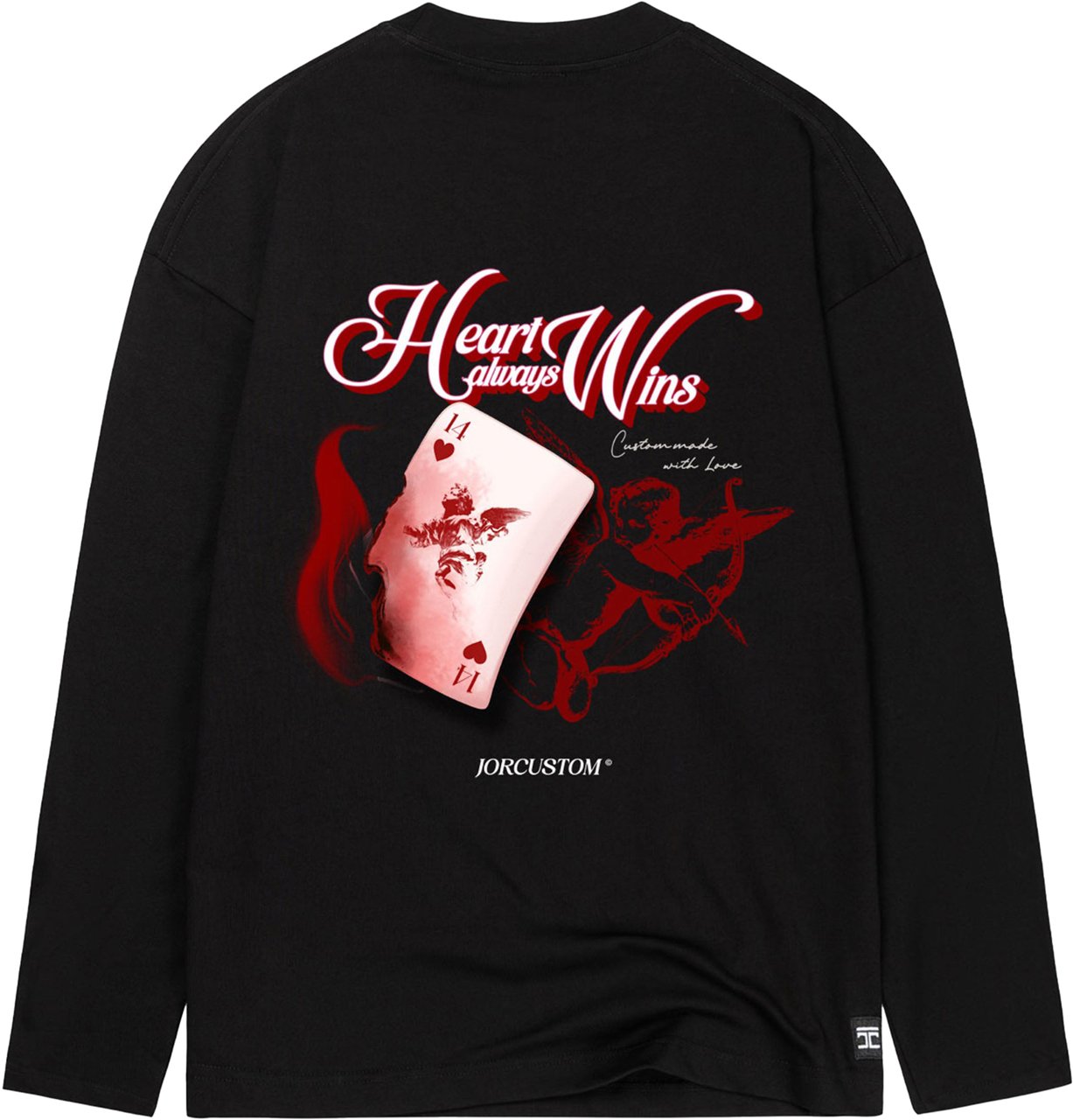 JORCUSTOM Heart Always Wins Longsleeve Zwart