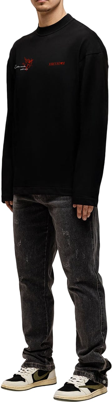 JORCUSTOM Heart Always Wins Longsleeve Zwart