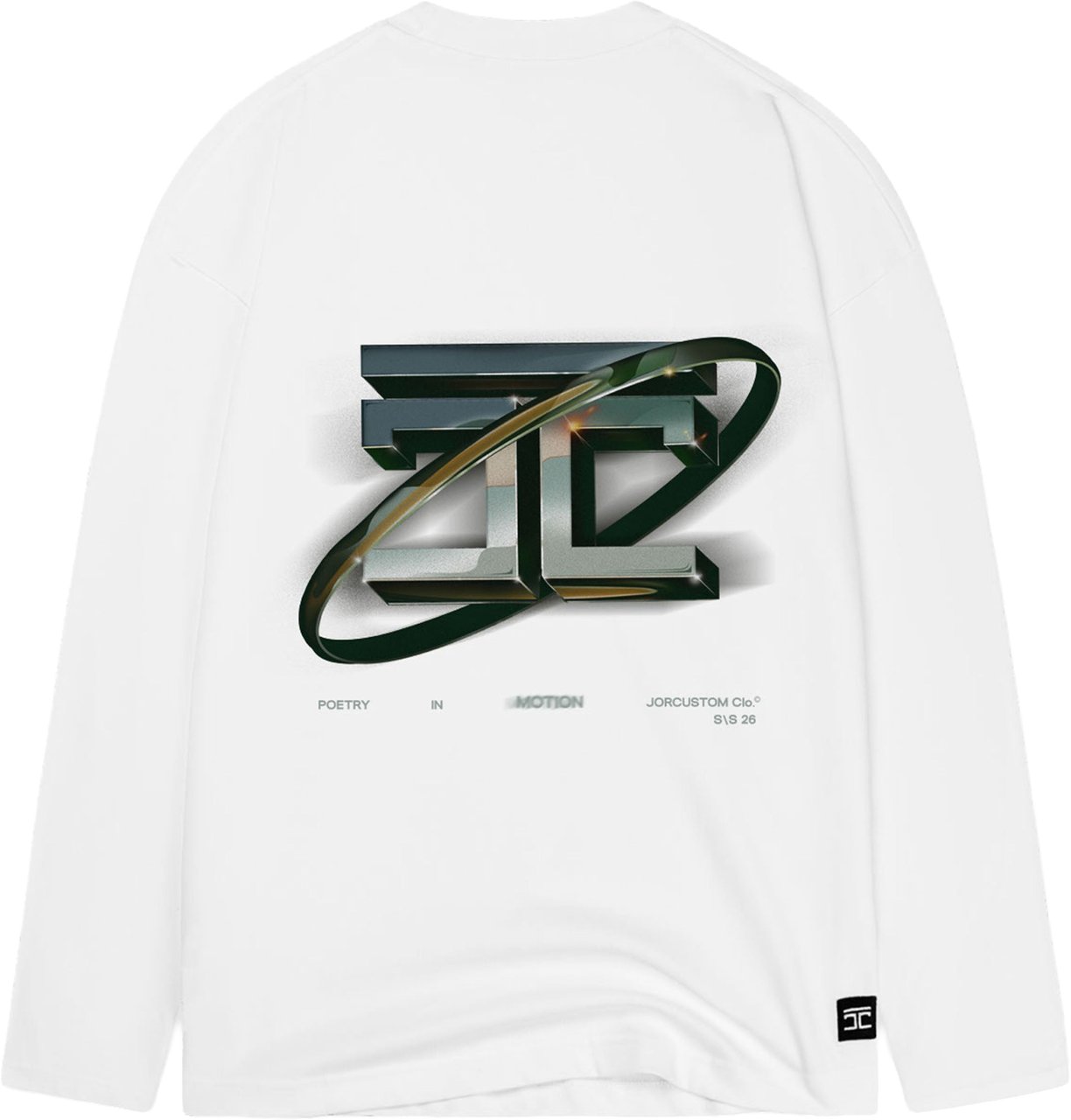 JORCUSTOM Poetry In Motion Longsleeve T-Shirt Wit