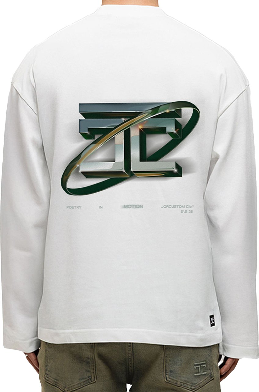 JORCUSTOM Poetry In Motion Longsleeve T-Shirt Wit