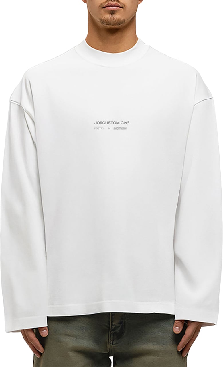 JORCUSTOM Poetry In Motion Longsleeve T-Shirt Wit
