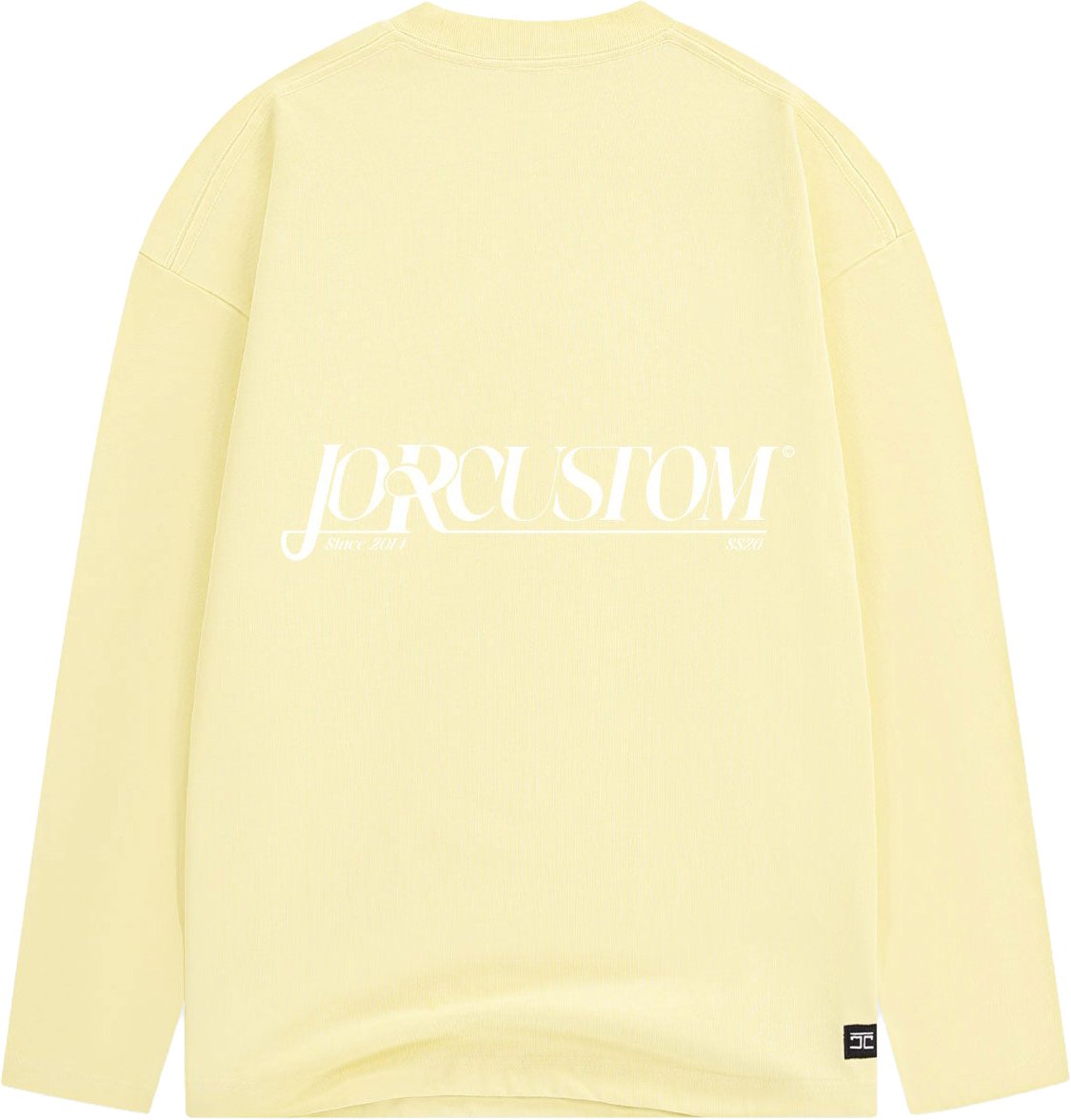 JORCUSTOM Script Longsleeve T-Shirt Wit