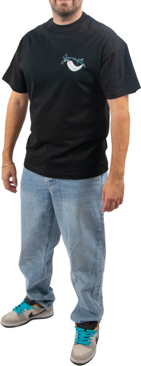 Jorcustom One Way Ticket Loose Fit T-Shirt Zwart
