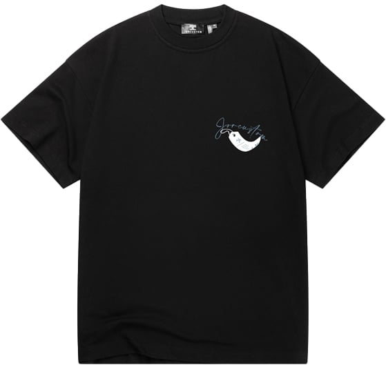 Jorcustom One Way Ticket Loose Fit T-Shirt Zwart