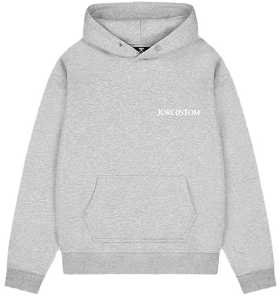 Jorcustom Ribbon Fleece Oversized Hoodie Grijs