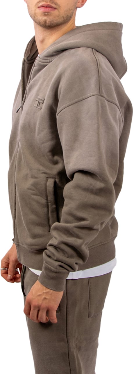 Jorcustom Ribbon Zipped Hoodie Groen