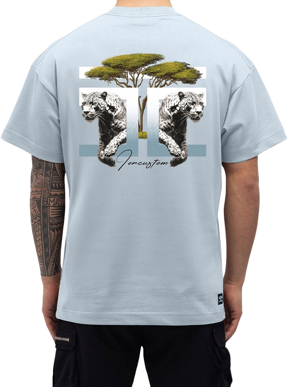 JORCUSTOM Safari Loose Fit T-Shirt Blauw