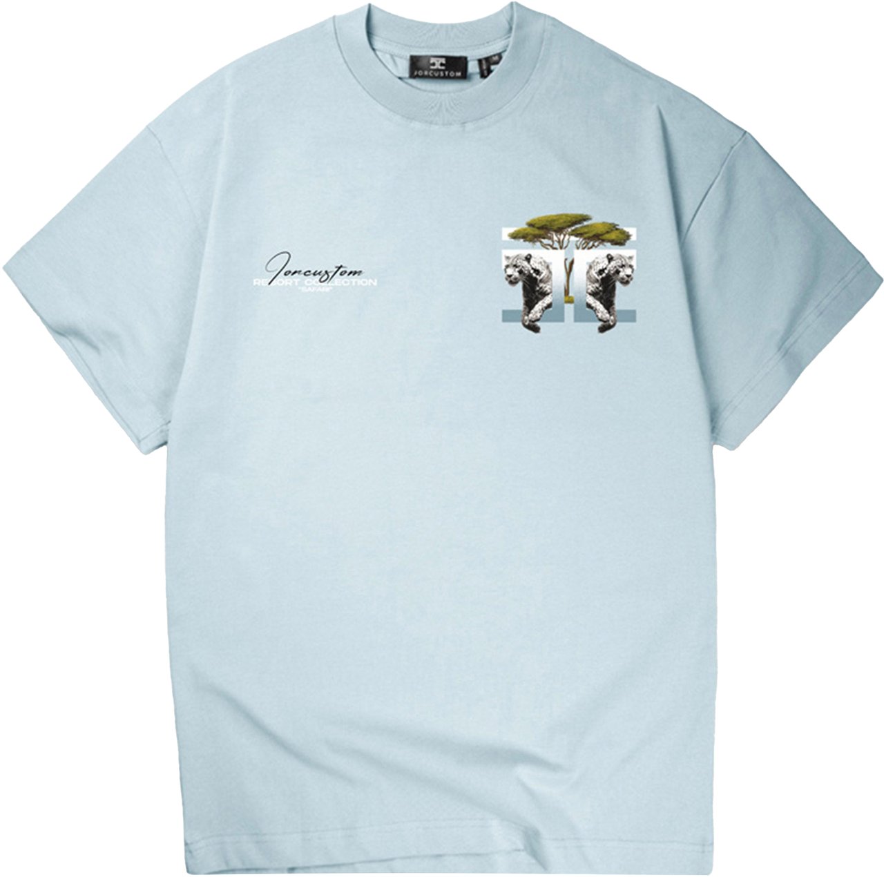 JORCUSTOM Safari Loose Fit T-Shirt Blauw
