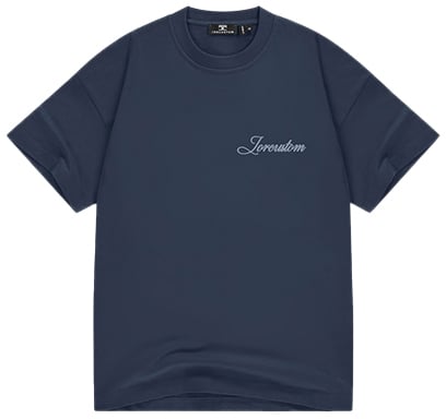 Jorcustom Stitched Loose Fit T-Shirt Blauw