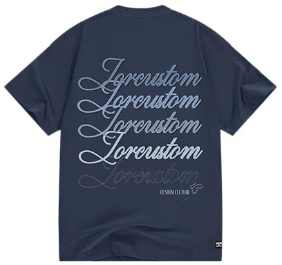 Jorcustom Stitched Loose Fit T-Shirt Blauw