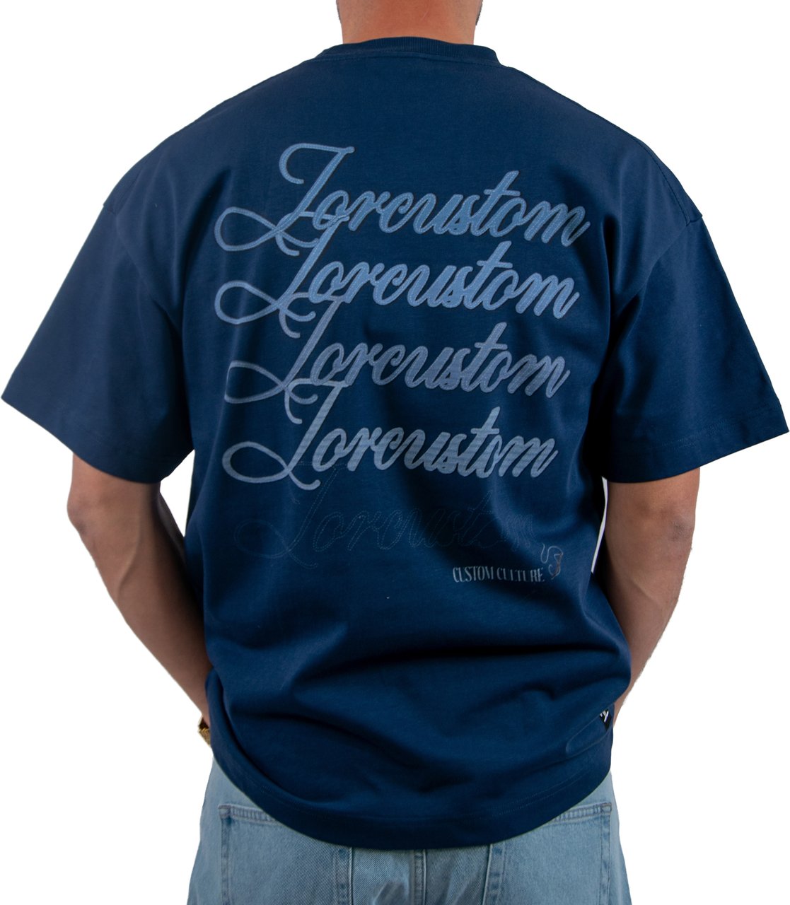 Jorcustom Stitched Loose Fit T-Shirt Blauw