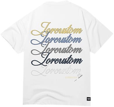Jorcustom Stitched Loose Fit T-Shirt Wit