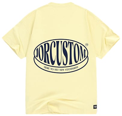 Jorcustom Stretched Loose Fit T-Shirt Geel