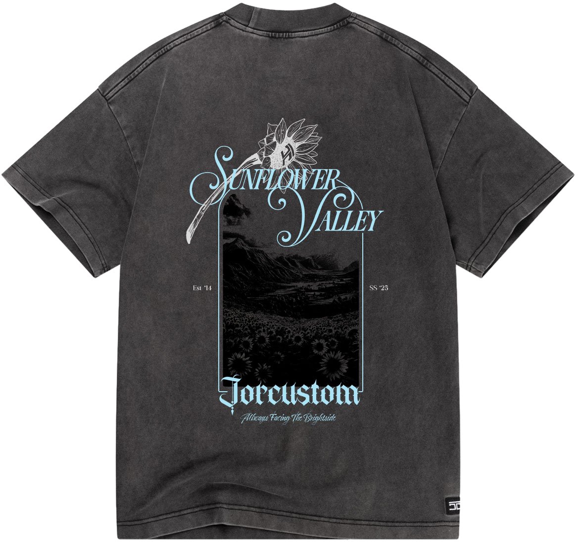 Jorcustom Sunflower Valley Loose Fit T-Shirt Grijs