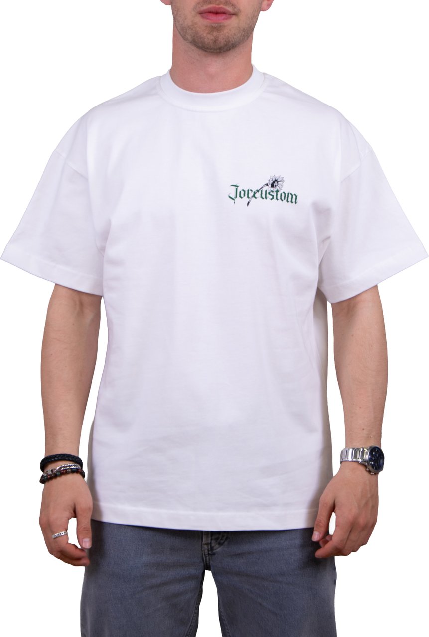 Jorcustom Sunflower Valley Loose Fit T-Shirt Wit