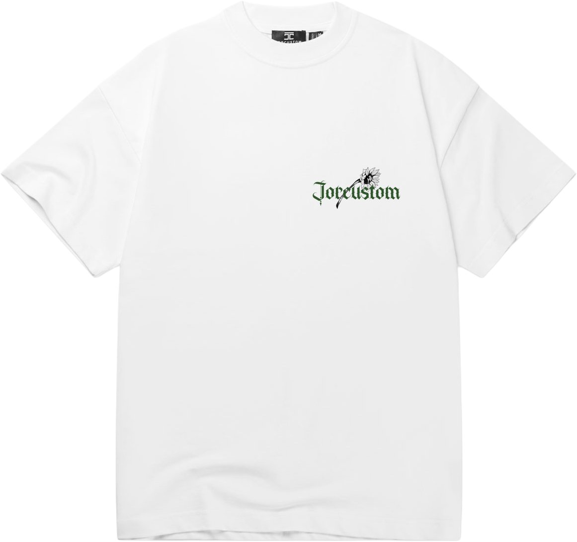 Jorcustom Sunflower Valley Loose Fit T-Shirt Wit