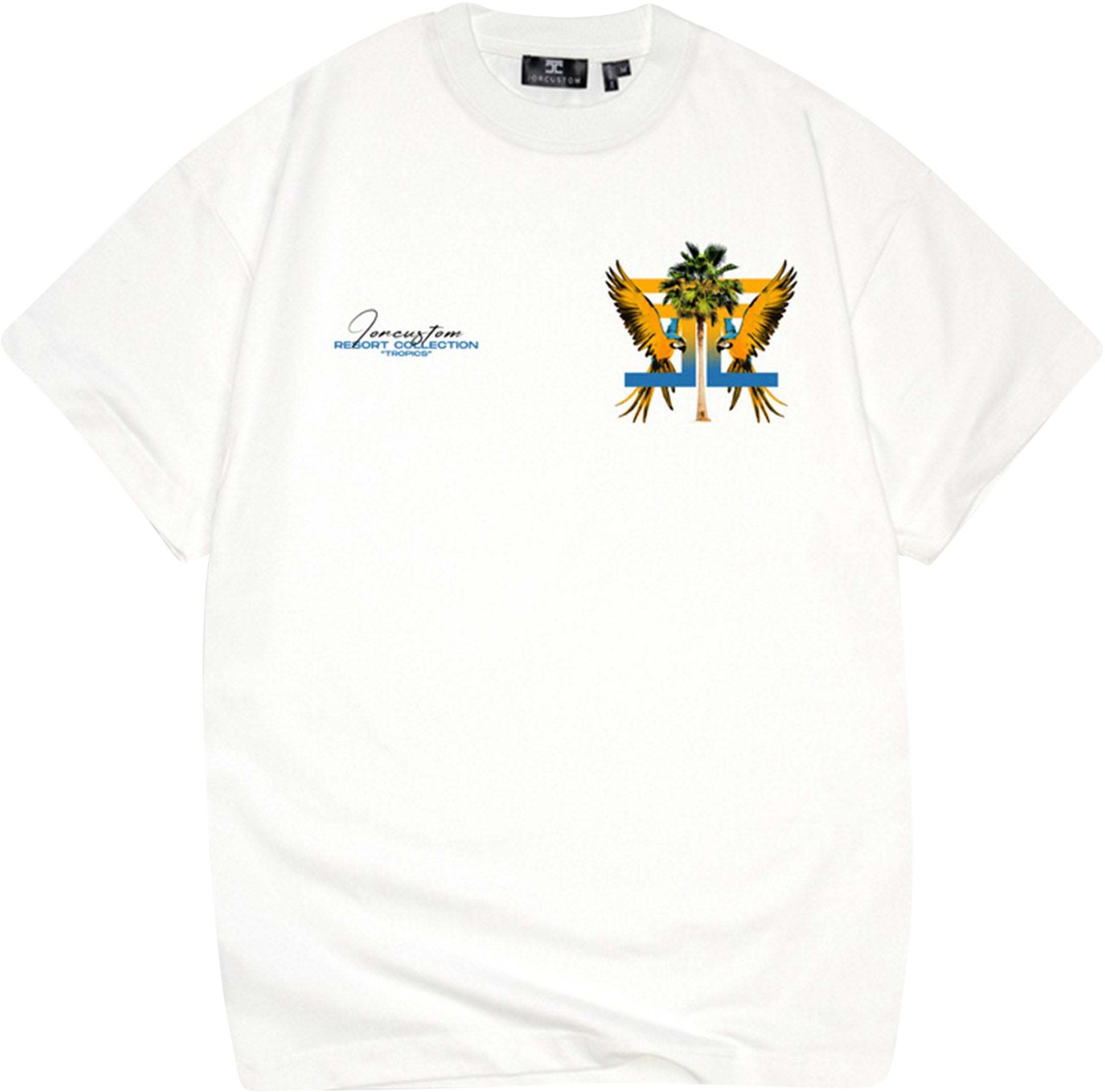 JORCUSTOM Tropics Loose Fit T-Shirt Wit