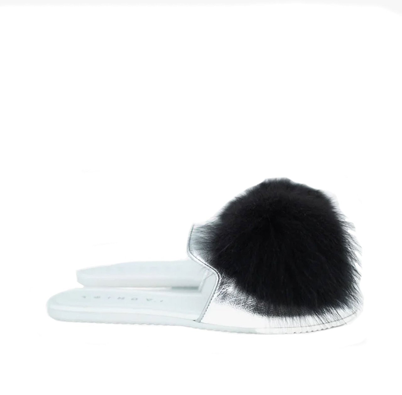 Joshua Sanders Joshua Sanders Leather And Fur Mules Zilver