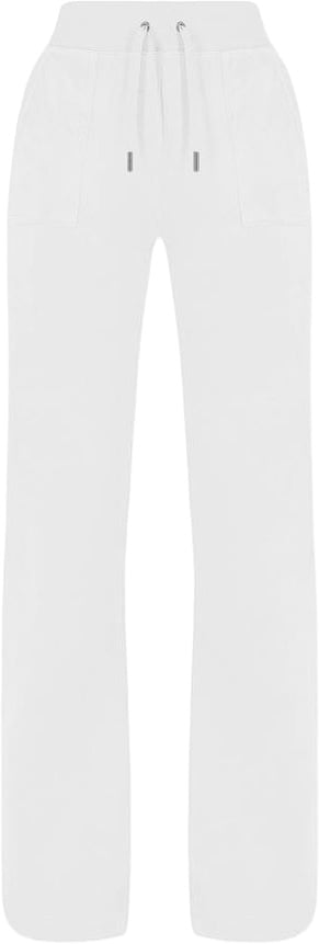 Juicy Couture Juicy Couture White Polyester Casual Pants Wit