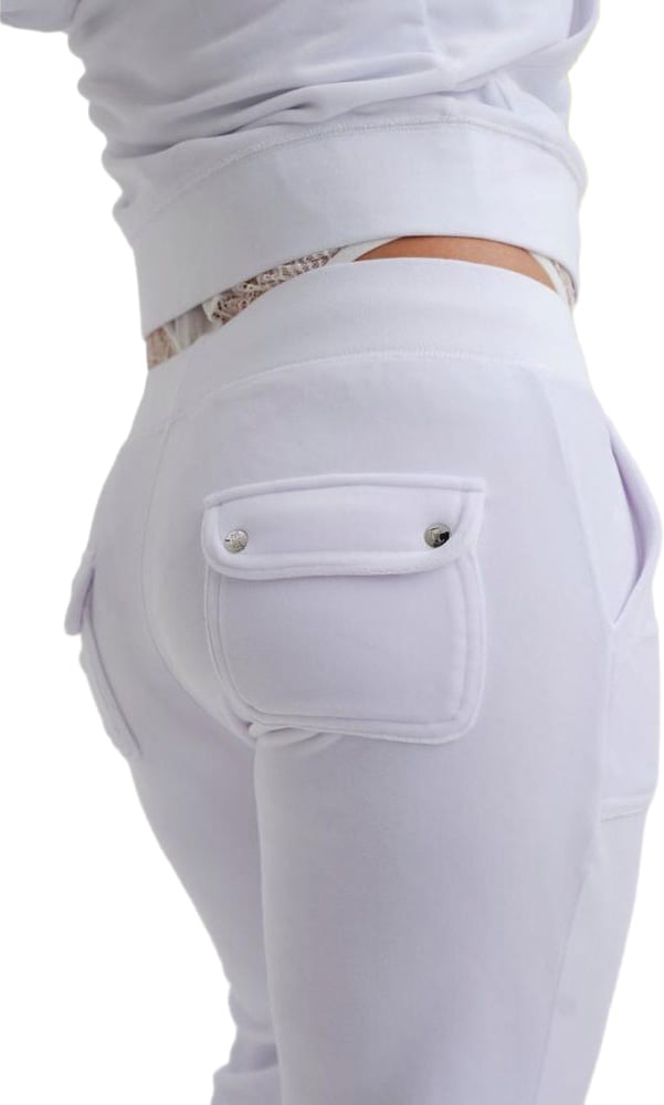 Juicy Couture Juicy Couture White Polyester Casual Pants Wit