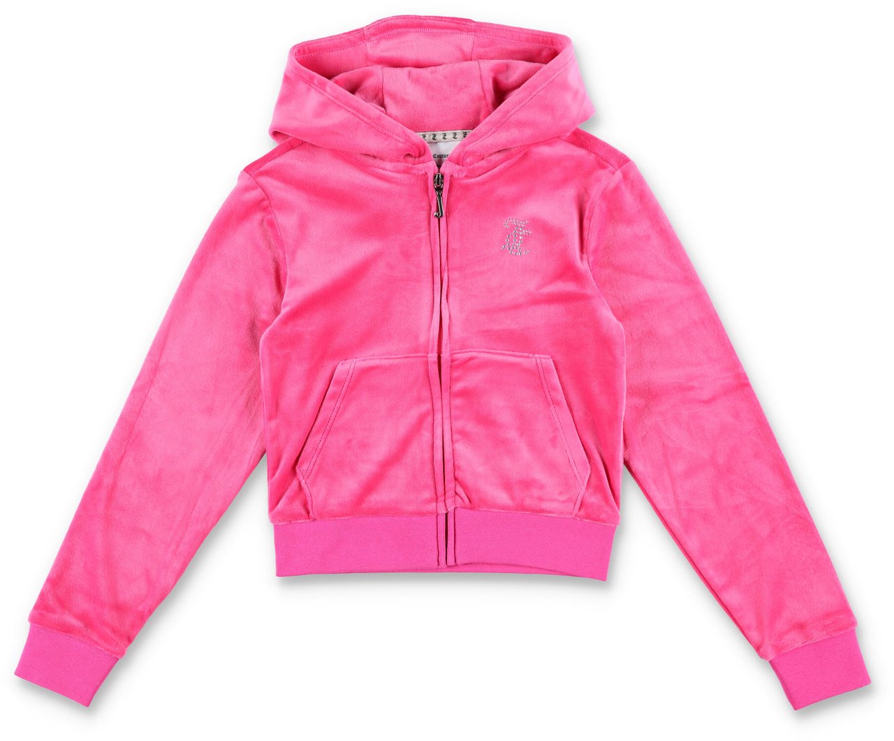 Juicy Couture Diamond Back Logo Zip Hoodie Fuchsia Purple Paars