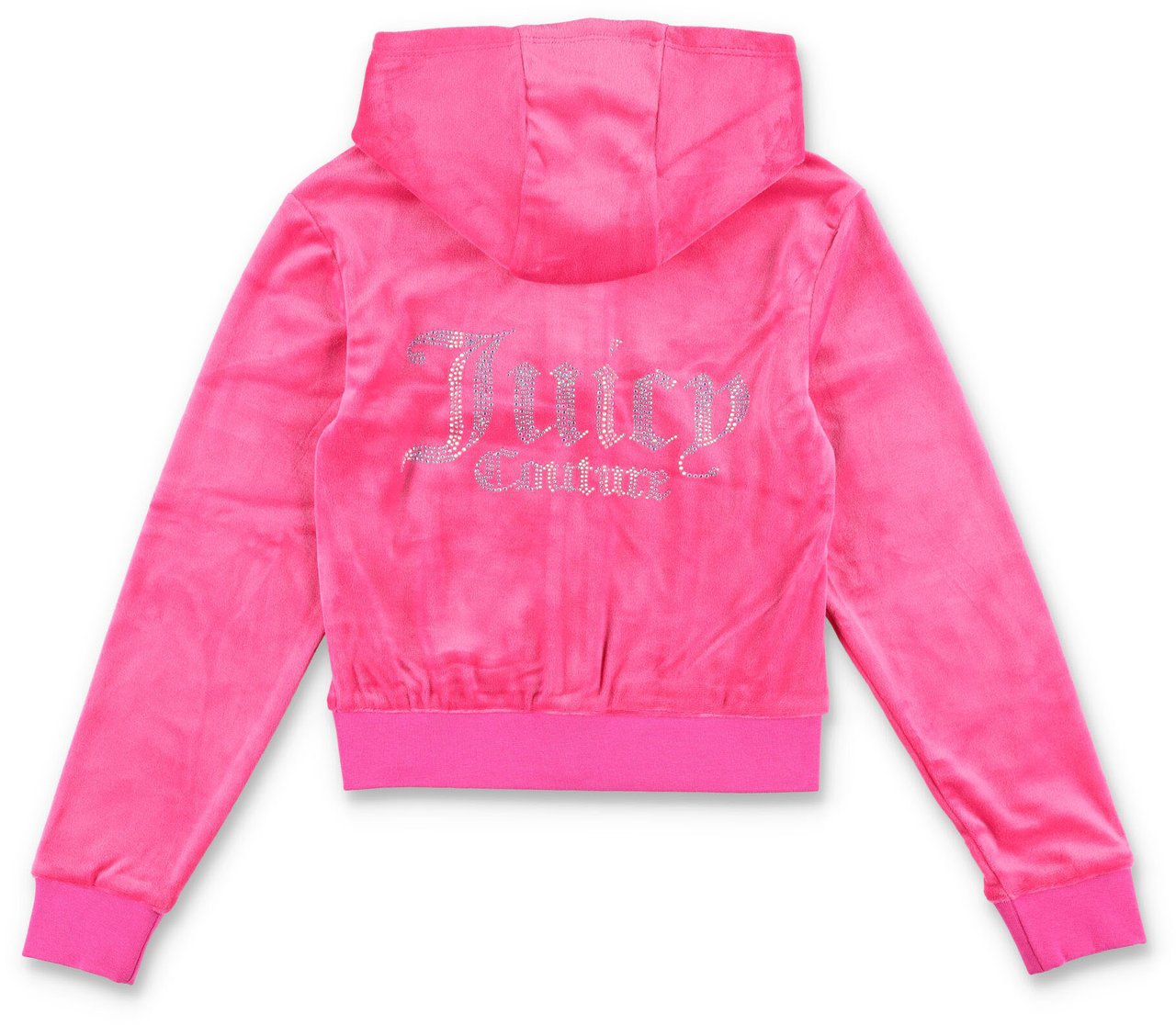 Juicy Couture Diamond Back Logo Zip Hoodie Fuchsia Purple Paars