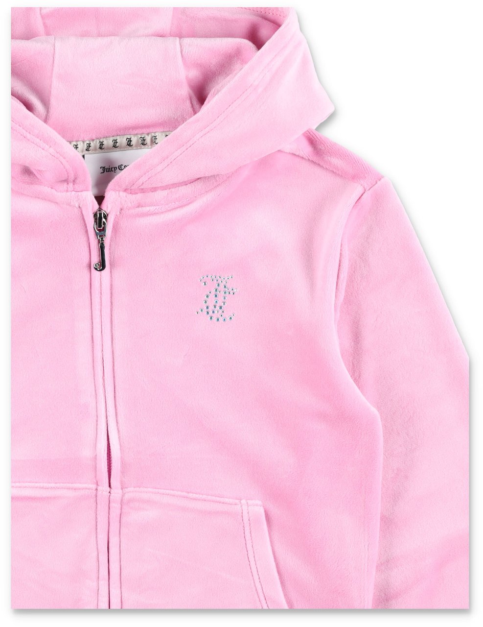 Juicy Couture Diamond Back Logo Zip Hoodie Pinky Lilac Chiffon Paars