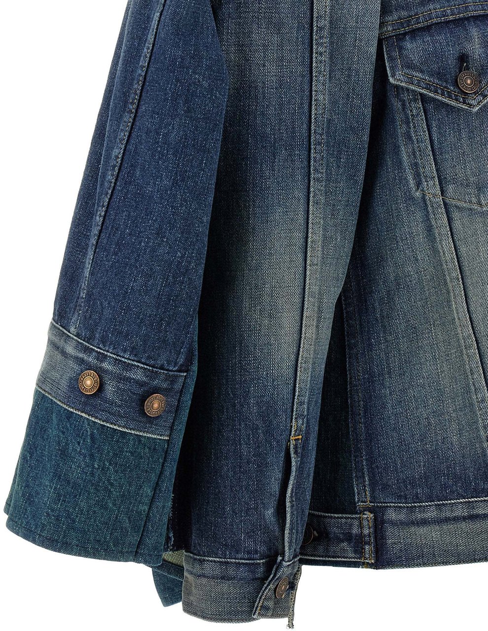 Junya Watanabe Blue Cotton Denim Jacket Blauw