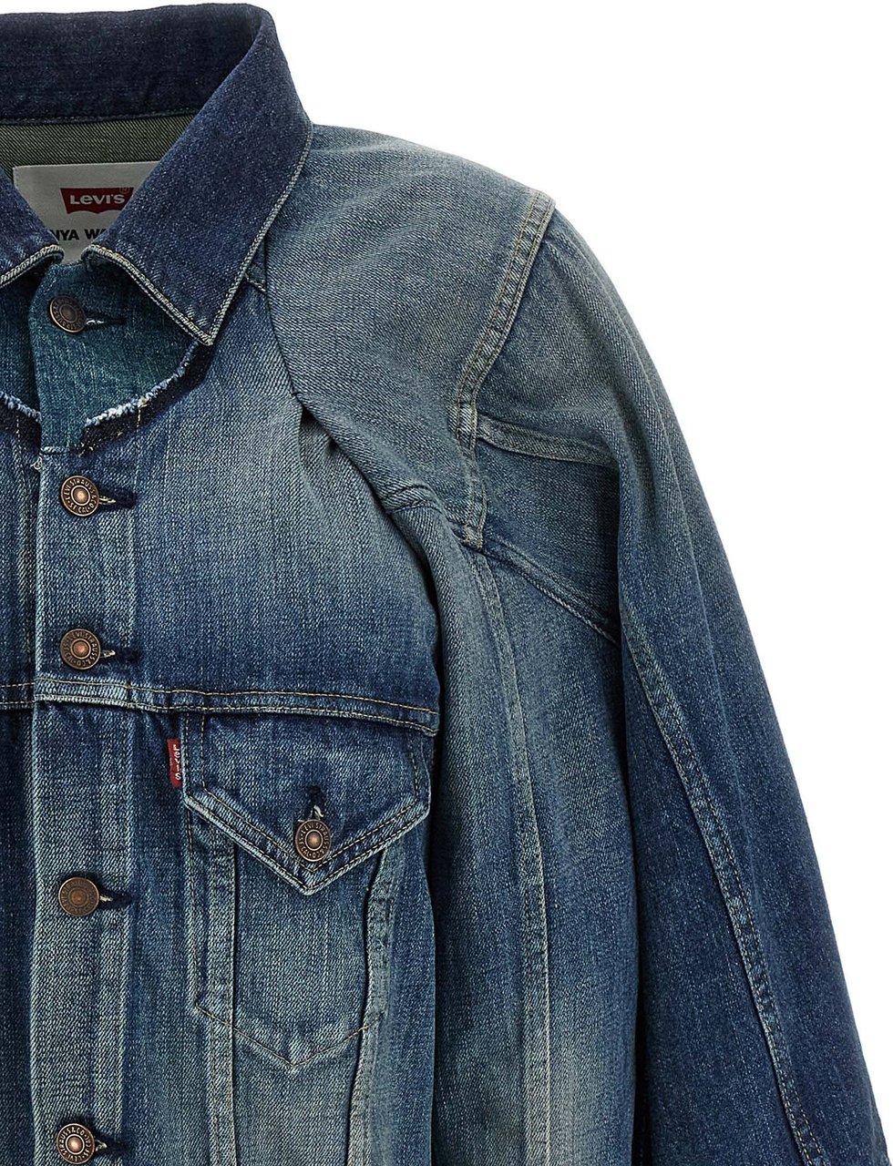 Junya Watanabe Blue Cotton Denim Jacket Blauw