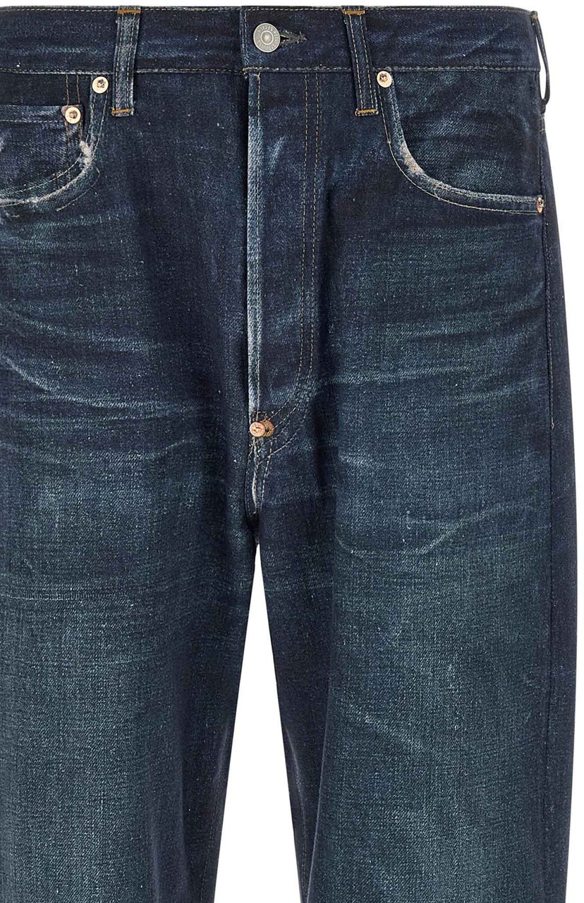 Junya Watanabe Blue Linen Jeans Denim Blauw