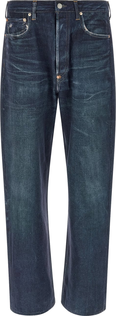 Junya Watanabe Blue Linen Jeans Denim Blauw