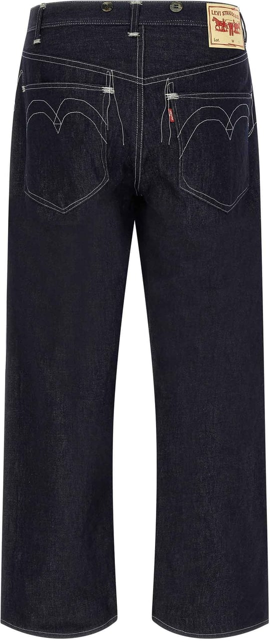 Junya Watanabe Blue Cotton Straight-Leg Jeans Blauw