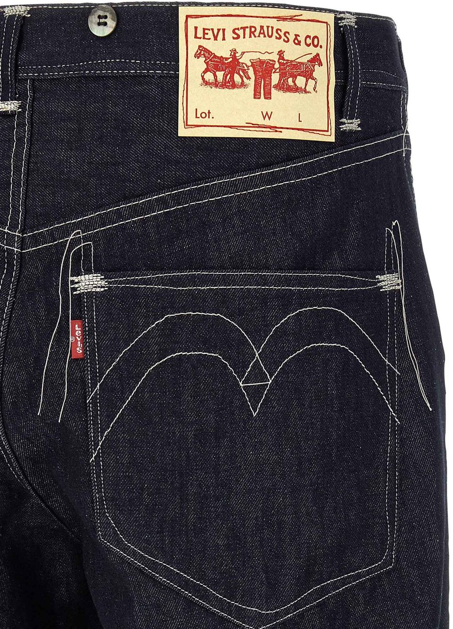 Junya Watanabe Blue Cotton Straight-Leg Jeans Blauw