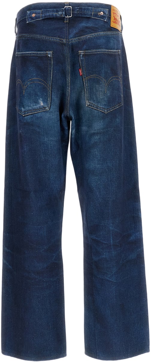 Junya Watanabe Denim Printed Trousers Blauw