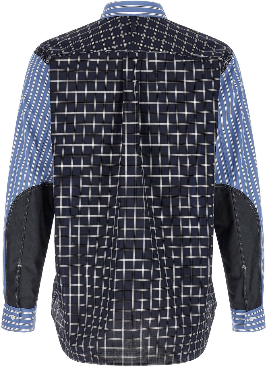 Junya Watanabe Blue Cotton Blouse Blauw