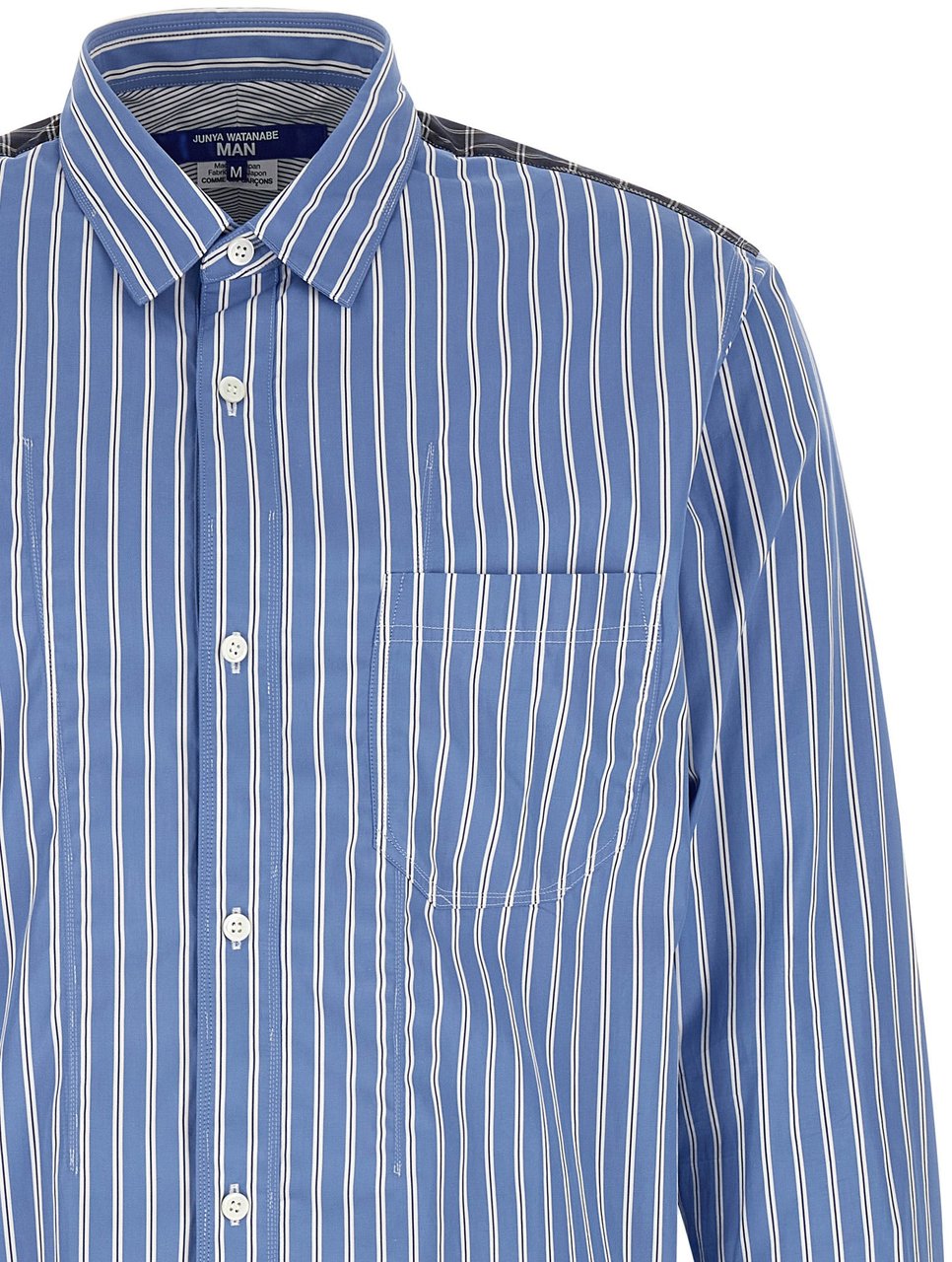Junya Watanabe Blue Cotton Blouse Blauw