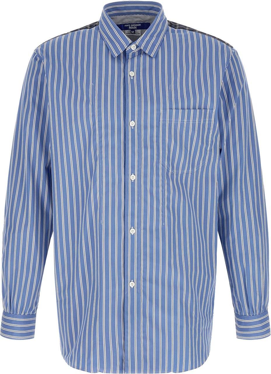 Junya Watanabe Blue Cotton Blouse Blauw