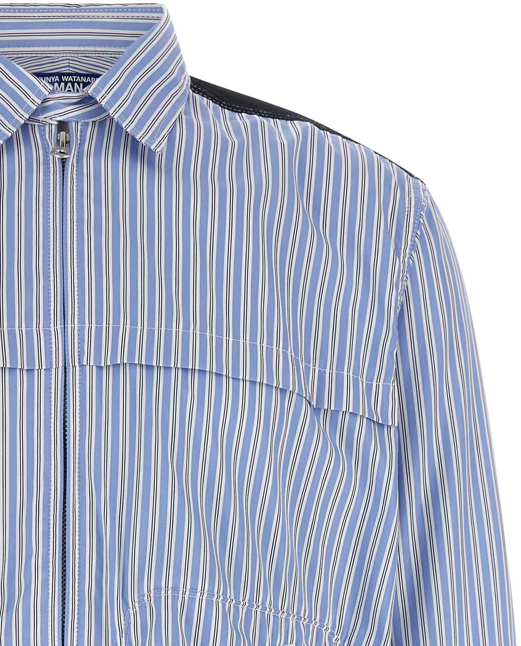 Junya Watanabe Blue Cotton Blouse Lichtblauw
