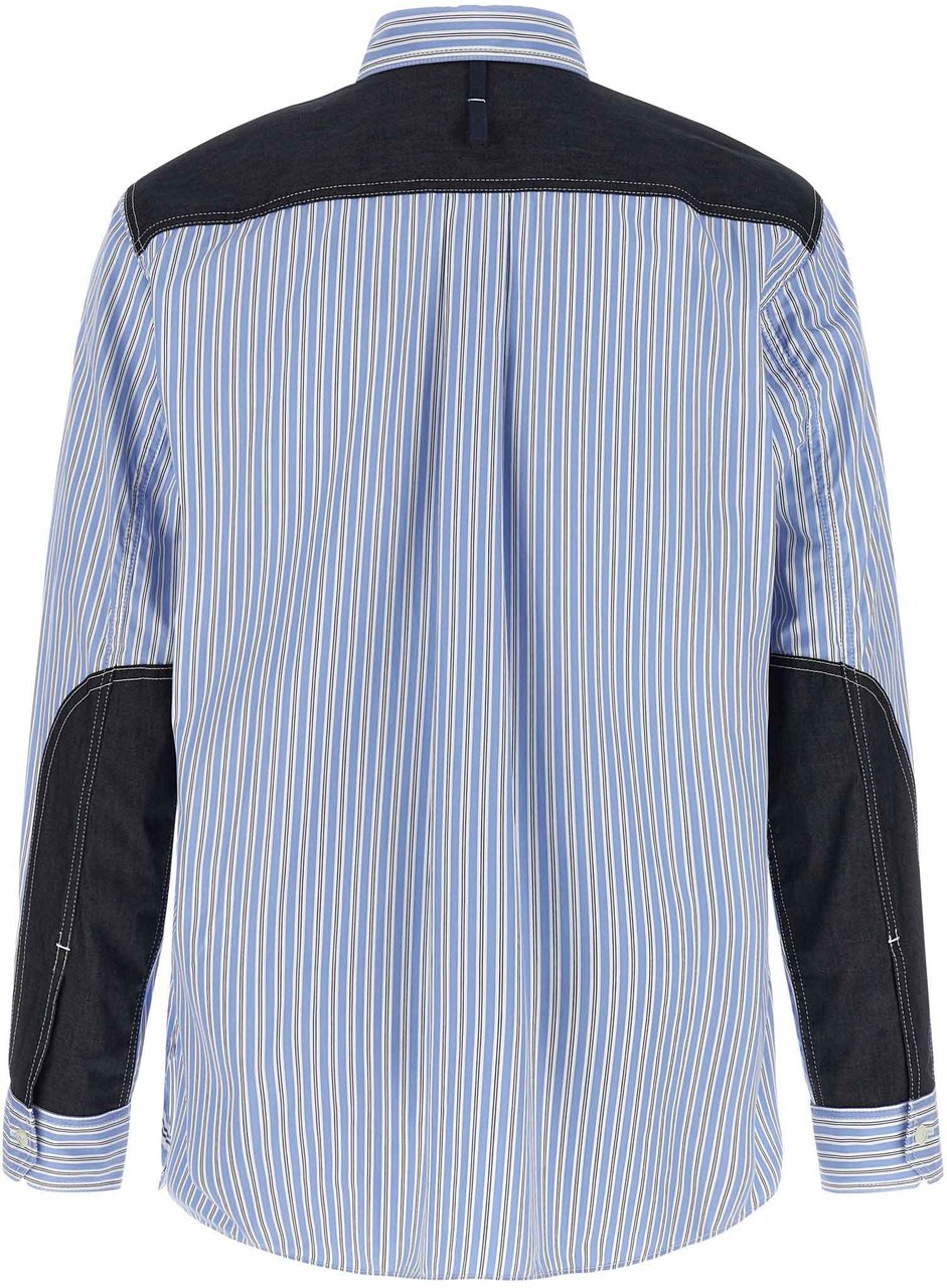 Junya Watanabe Blue Cotton Blouse Lichtblauw