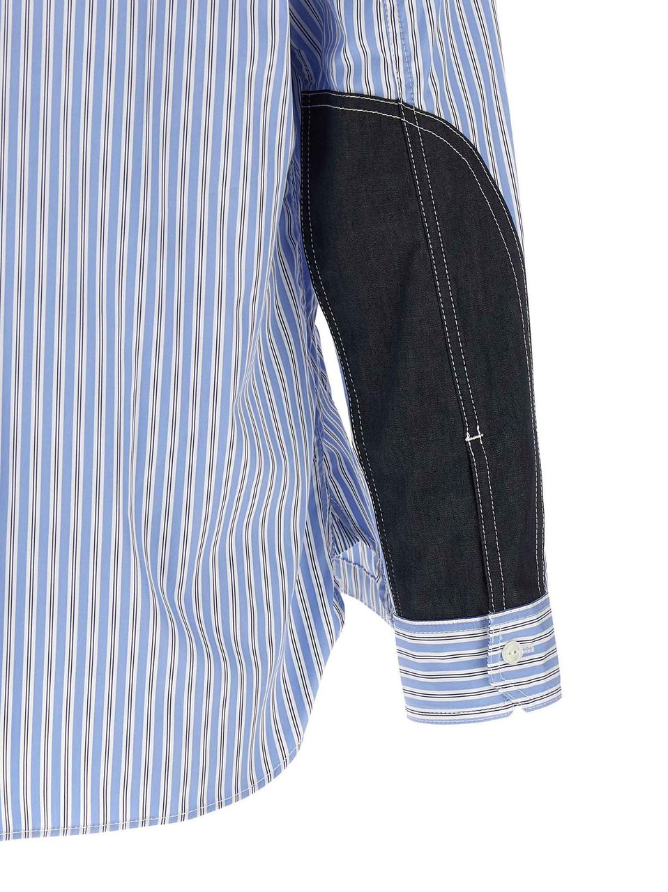 Junya Watanabe Blue Cotton Blouse Lichtblauw