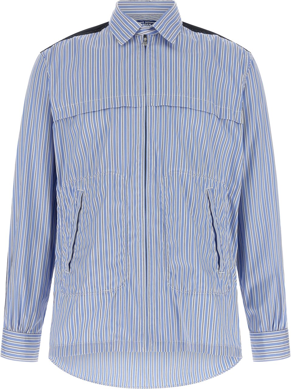 Junya Watanabe Blue Cotton Blouse Lichtblauw