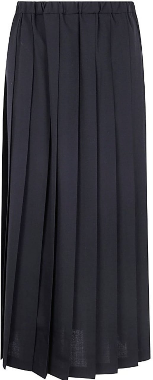 Junya Watanabe Black Pleated Skirt Zwart