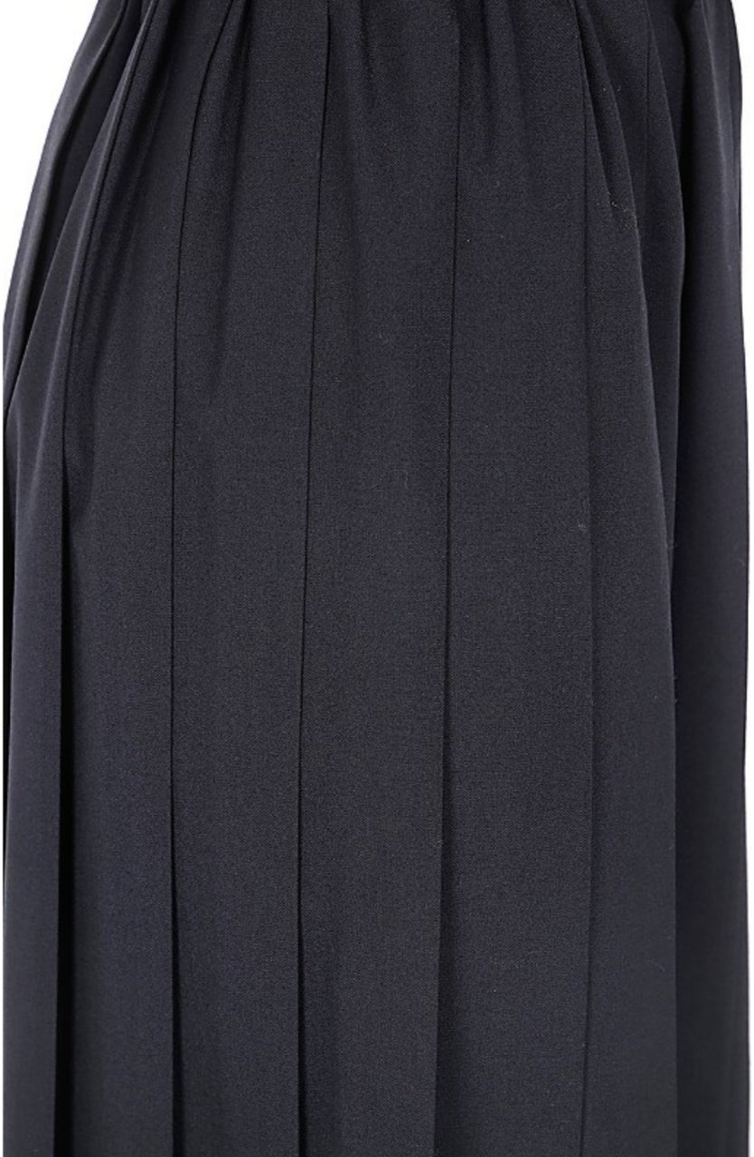 Junya Watanabe Black Pleated Skirt Zwart
