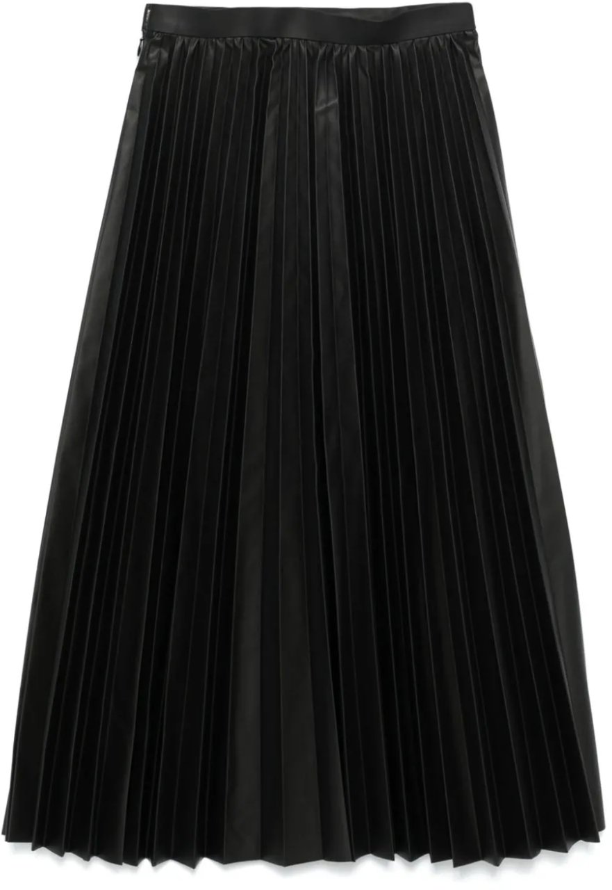 Junya Watanabe Pleated Organdy Skirt Black Zwart