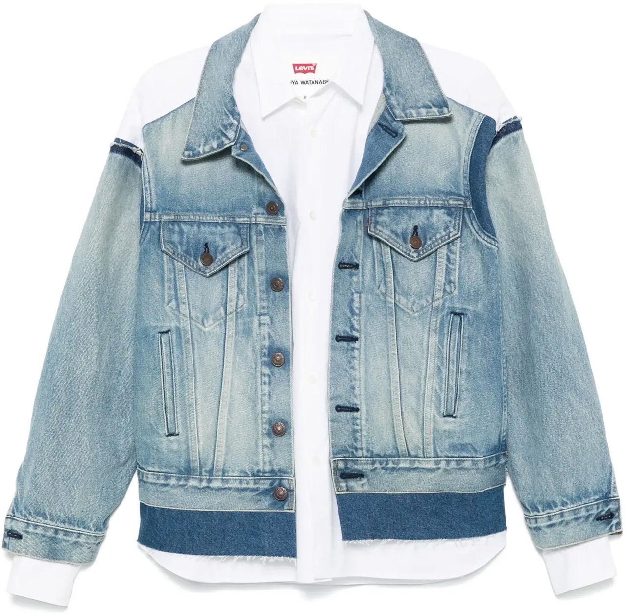 Junya Watanabe Ladies Jacket Indigo X White Wit