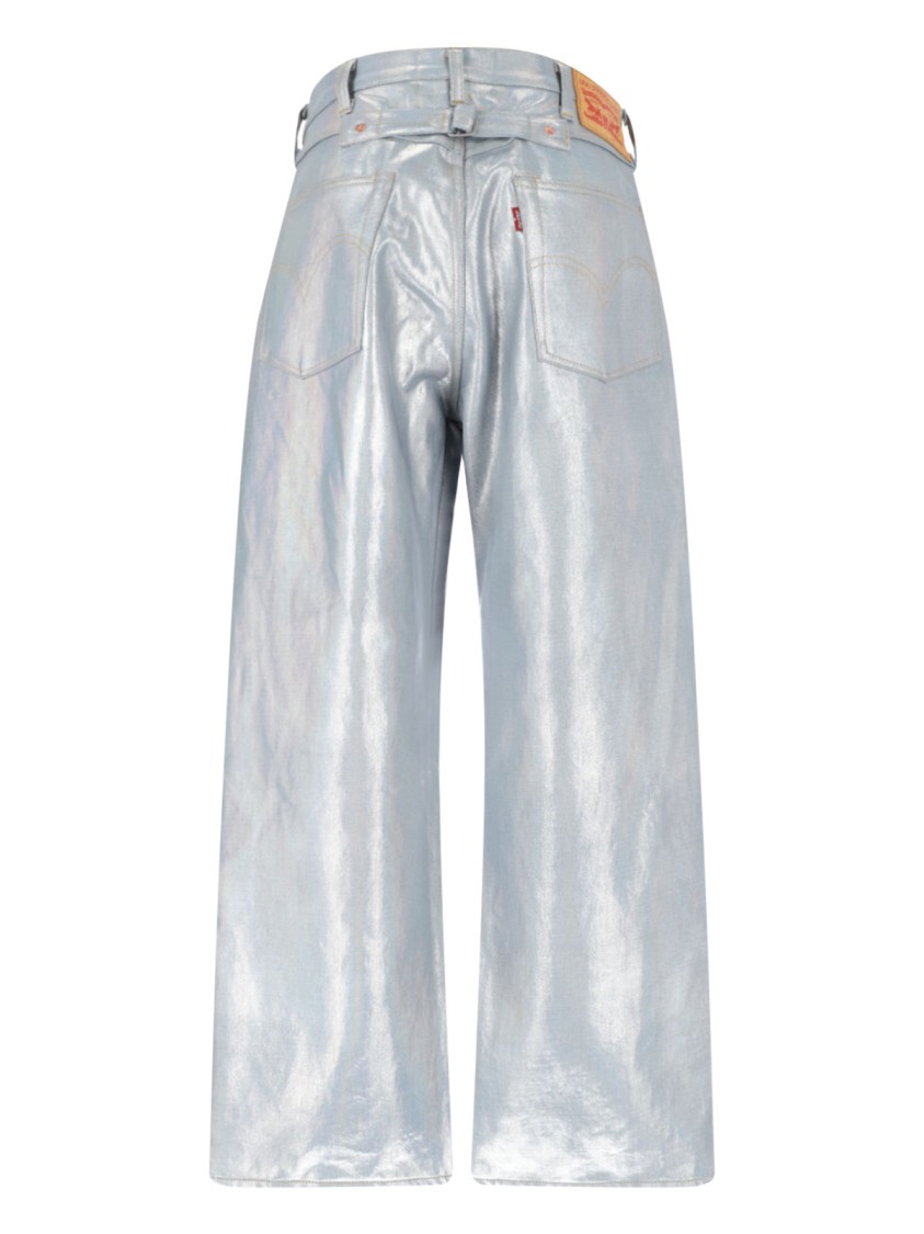 Junya Watanabe Metallic Jeans – Silver Zilver