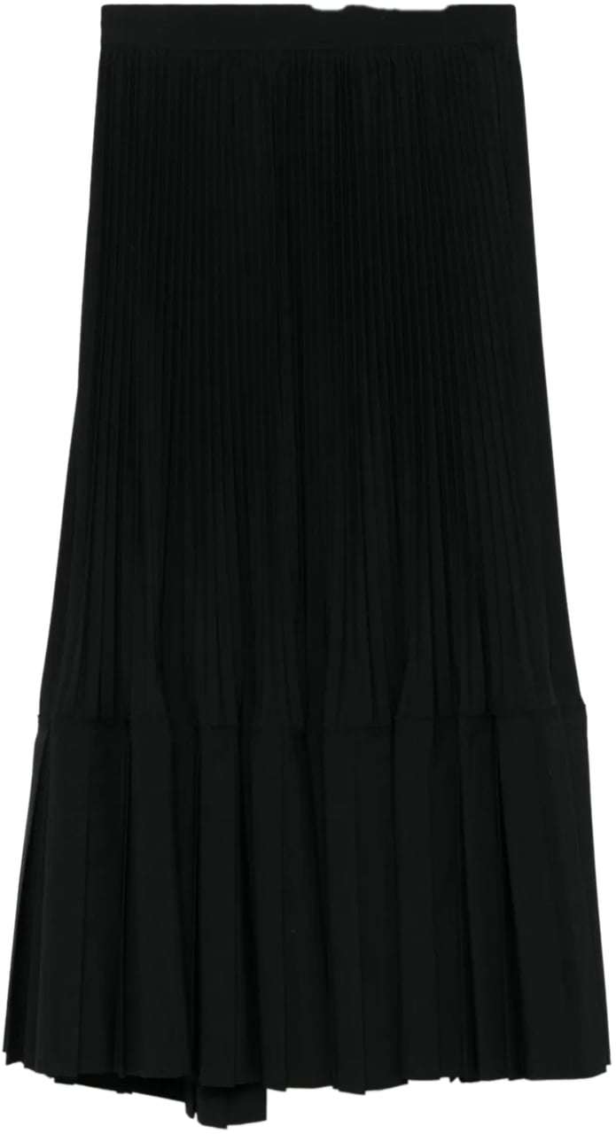 Junya Watanabe Pleated Belted Skirt Black Zwart